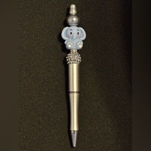 Cute Blue Elephant Crystal Ballpoint Pen